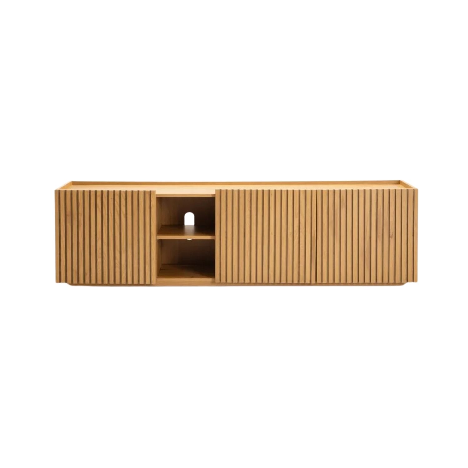 180cm Oak 3-Door TV Cabinet