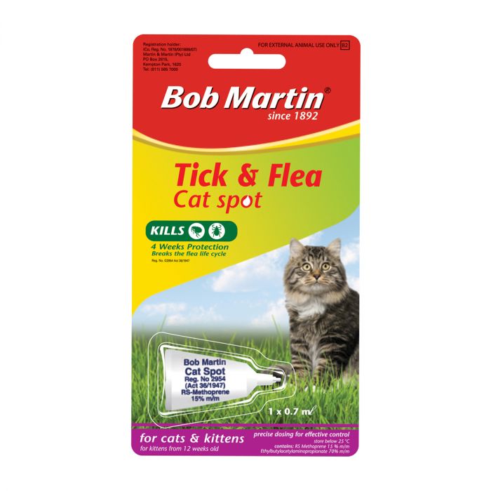 Bob Martin - Pet Cat Spot 0.7ml - 2 Pack