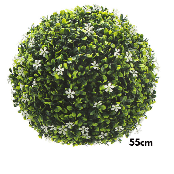 The Green Wall Co. - Artificial Foliage UV Protected - Topiary Ball Flower - 55cm