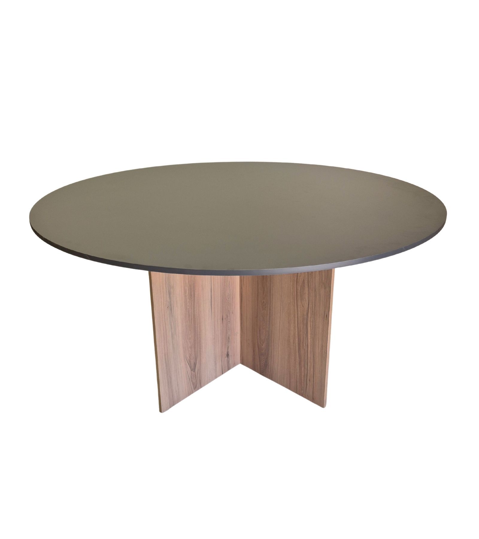 Milano Dining Room Table Round 150cm - Storm Grey & Sahara