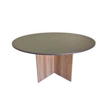 Milano Dining Room Table Round 150cm - Storm Grey & Sahara