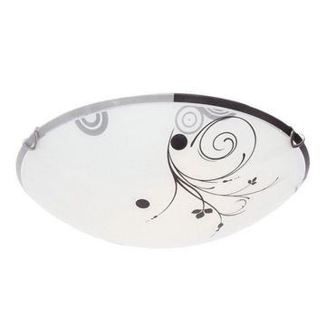 Frosted Glass with Chrome Clips  1 x 60W