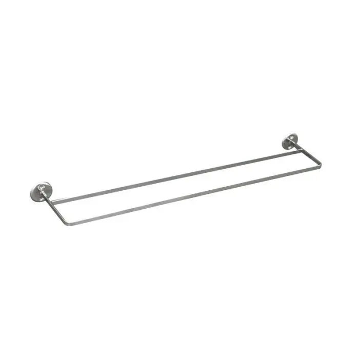 Woodly Double Towel Rail, Stainless Steel, 600mm
