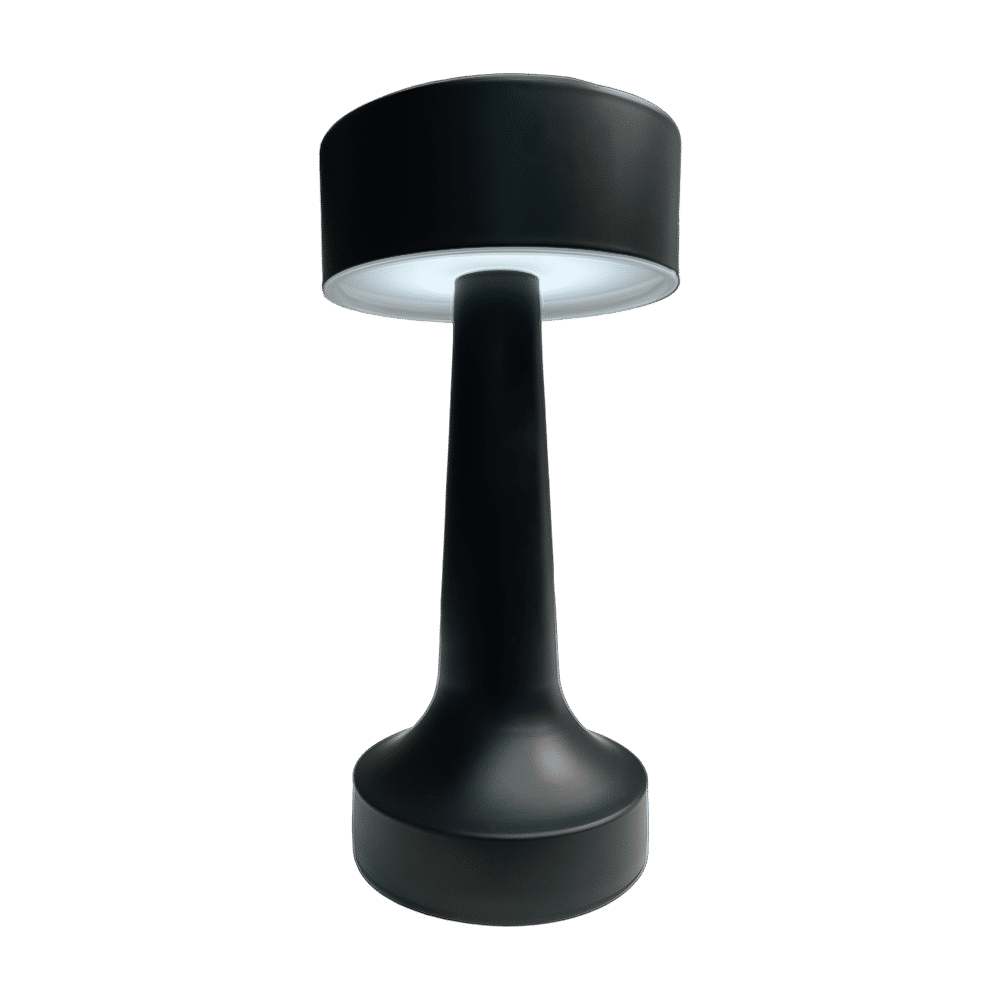 RECHARGEABLE BLACK TABLE LAMPCCT ADJUSTABLE DIA90X220MM
