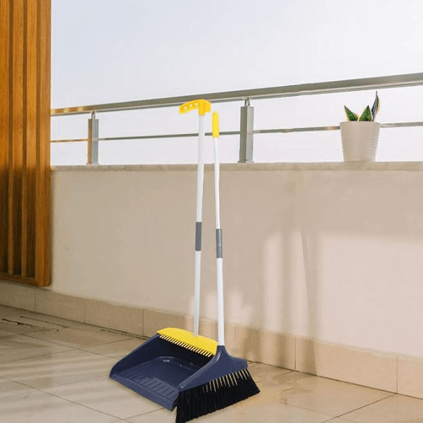 Long Handle Broom and Dustpan Set