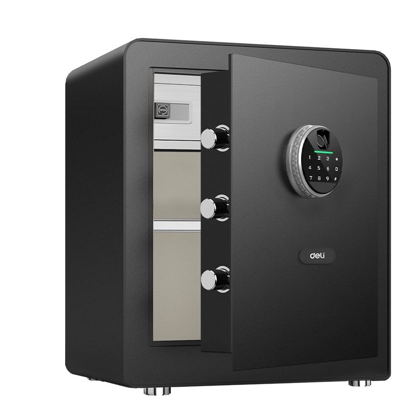 Deli Fingerprint Safe Box H450W380D320 mm Black