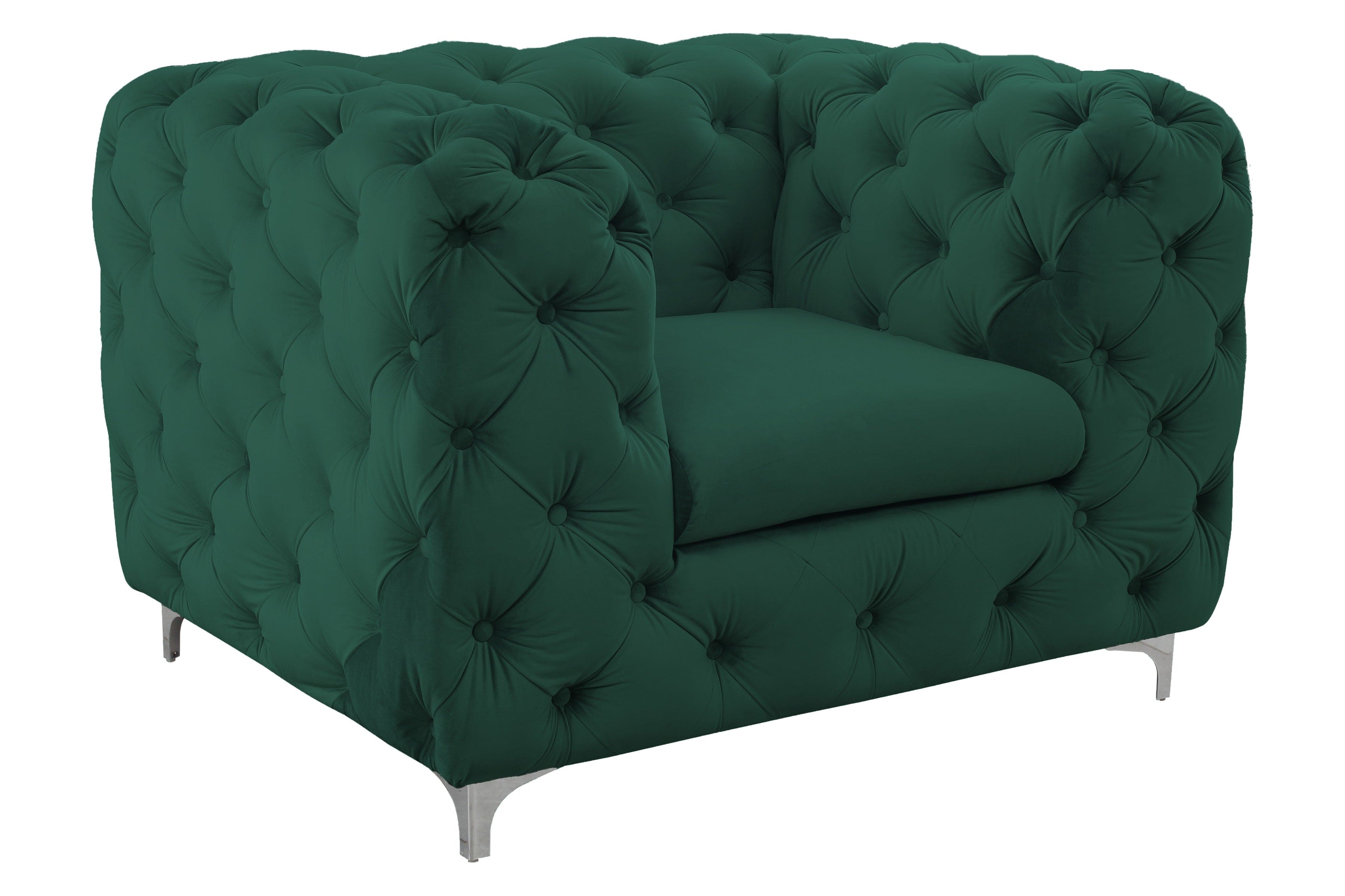 Modern Grey Chesterfield 1 seater Sofa - Pink