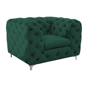 Modern Grey Chesterfield 1 seater Sofa - Pink