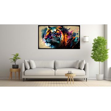 Canvas Wall Art - Colourful Cheetah - B1604 [120 x 80 cm]