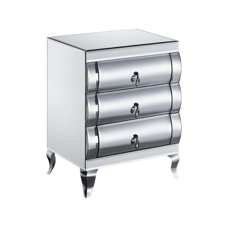 KC FURN - Lano Mirrored Bedside Table