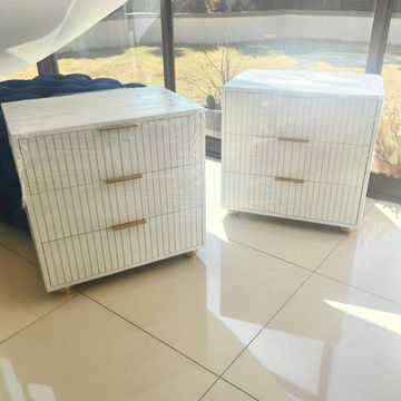 Scandinavian-Inspired 3-Drawer White Dressers