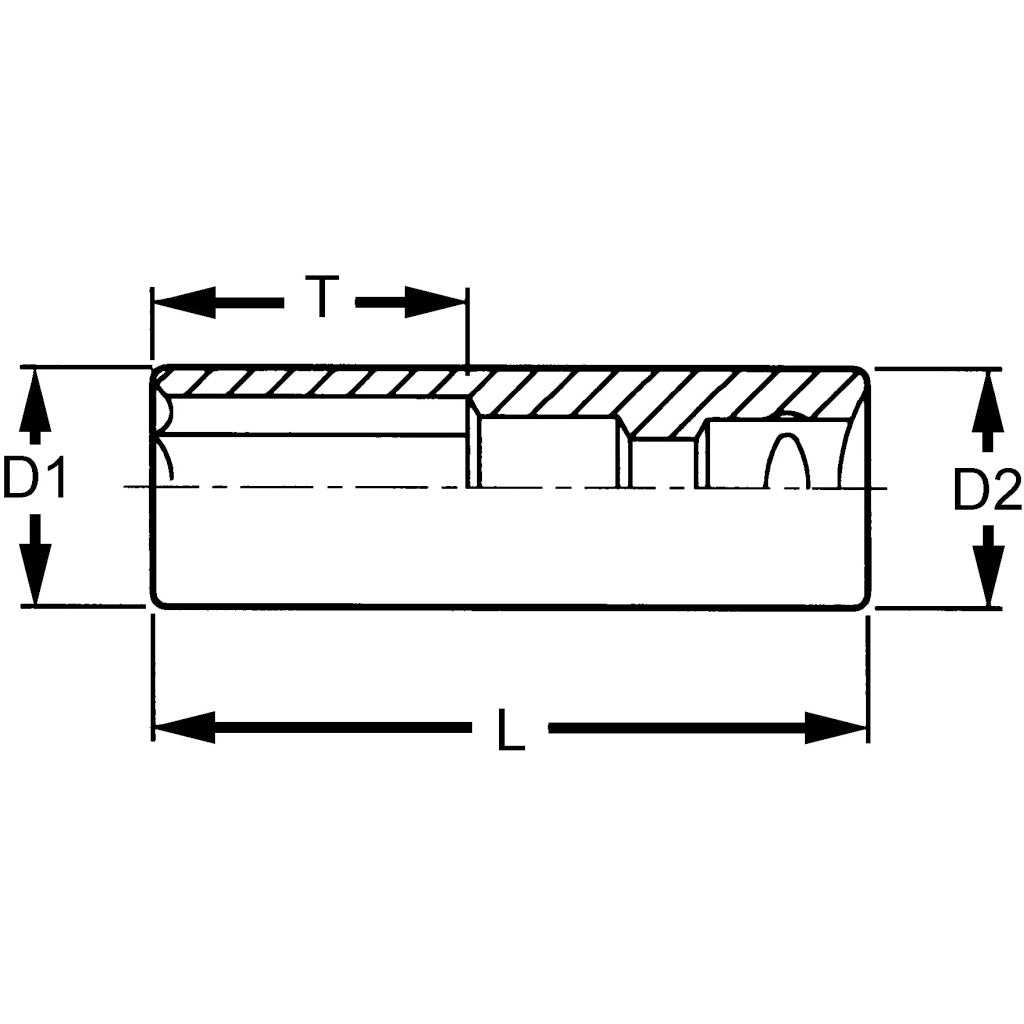 1/4inch Drive Deep Socket 12mm