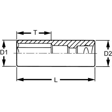 1/4inch Drive Deep Socket 4mm