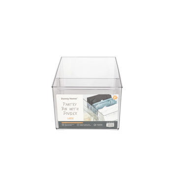 Pantry Organizer & Storage Bin with 2 Dividers 26.8cm