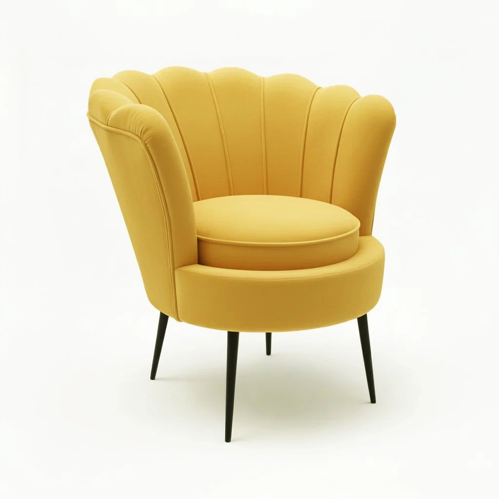 Nu Dekor - Daisy Velvet Occasional Chair - Yellow