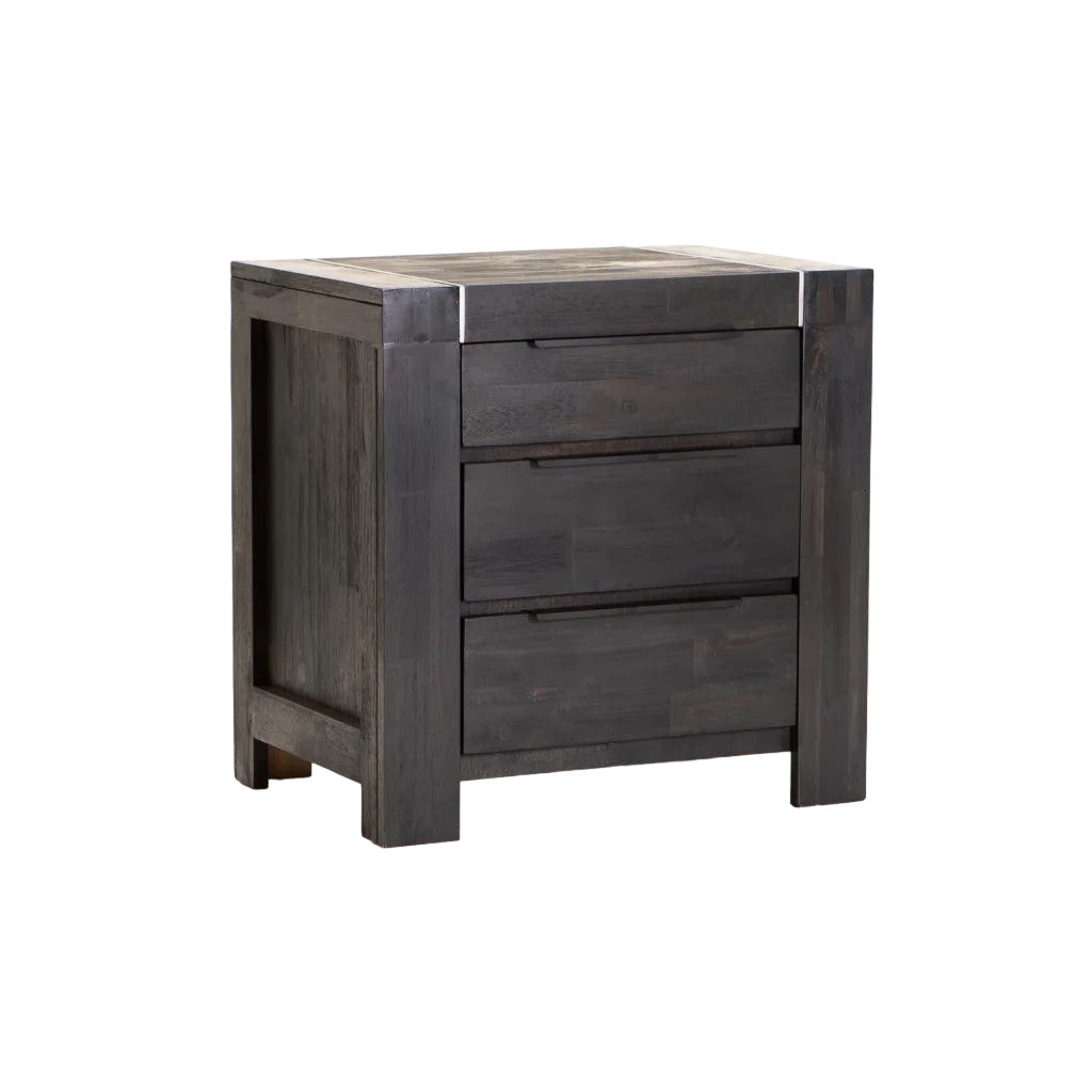 Vividitto - Shashier 3 Drawer Pedestal - Rustic Grey