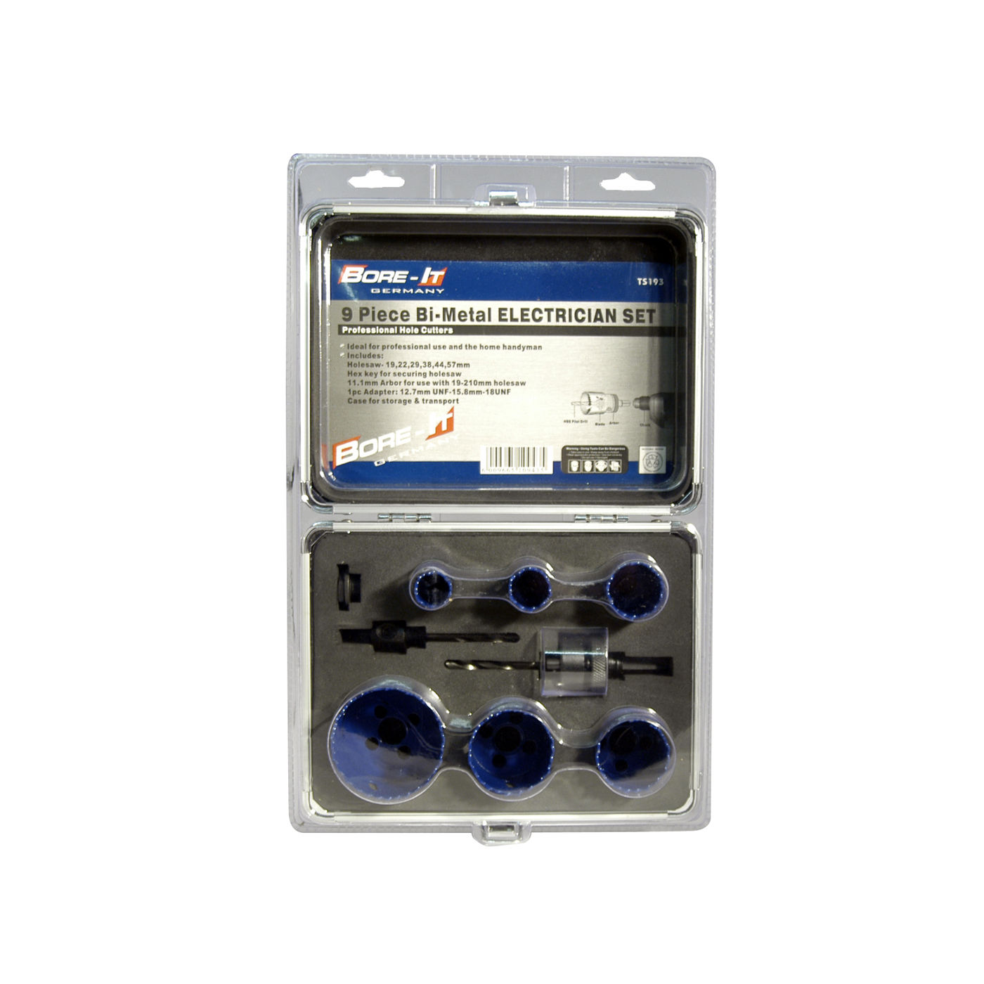 Bore-it - Electricians Hole Saw Kit - Bi-Metal - 9/Piece
