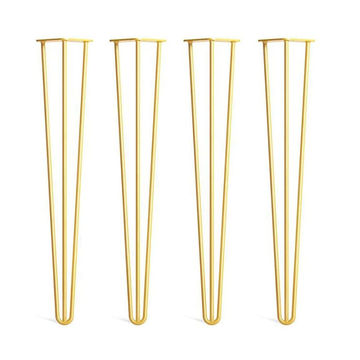 ANKA Hairpin Leg, H720mm x 12mm, Gold set of 4 Table Legs