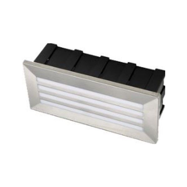 230VAC Warm White LED Recessed Wall Light IP65 205 x 95