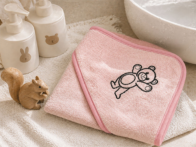 Baby Hooded Towel - 085x085cms - 380GSM - Terry