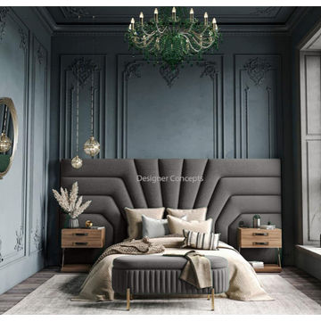 Isadora Overlap  Headboard Queen -Grey