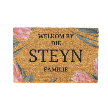 Steyn Familie Naam Coir Doormat Design 700 x 400 mm