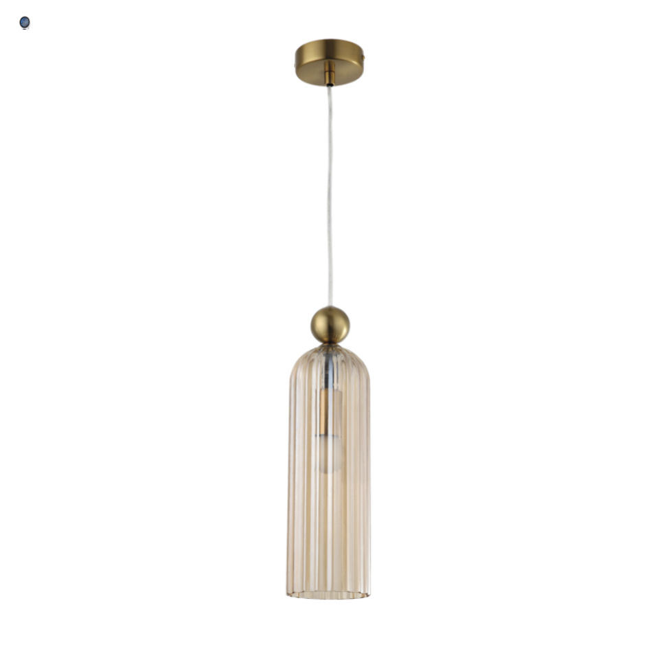 Metal Pendant with Cognac