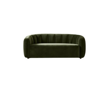 Marco Channelled Green Velvet Loveseat