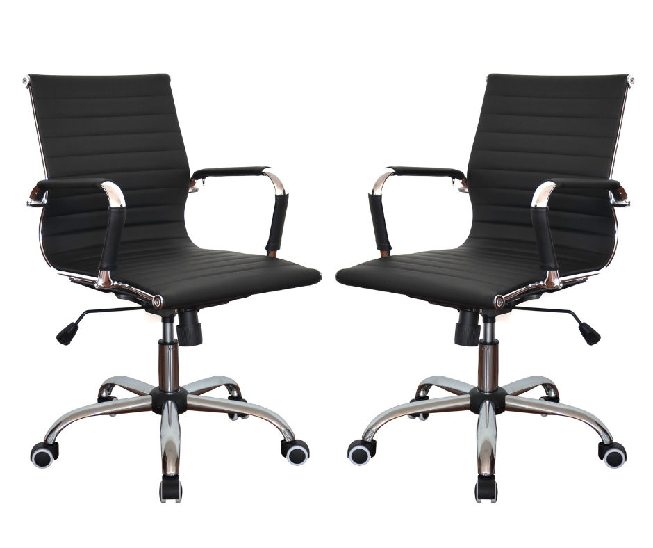 TOCC Gen Ems Medium Back Office Chair - Set of 2 - Black