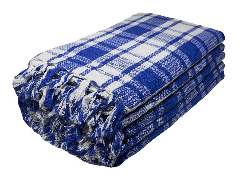 Bunty's Kitchen Towel - Design 2166 -Slightly Imperfect - 055x110cms - (05 Pc Pack) - Checks - Victoria Blue