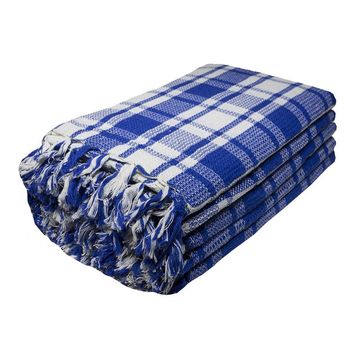 Bunty's Kitchen Towel - Design 2166 -Slightly Imperfect - 055x110cms - (05 Pc Pack) - Checks - Victoria Blue