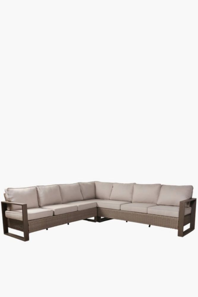 Nora Patio Corner Unit Sofa Outdoor PE Wicker Sectional with Cushions