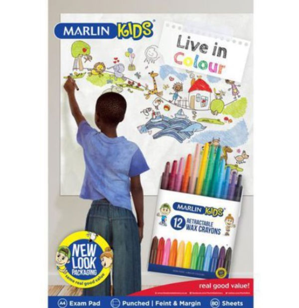 Marlin A4 Exam Pad 80-Sheets Punched - 2 Pack