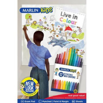 Marlin A4 Exam Pad 80-Sheets Punched - 2 Pack