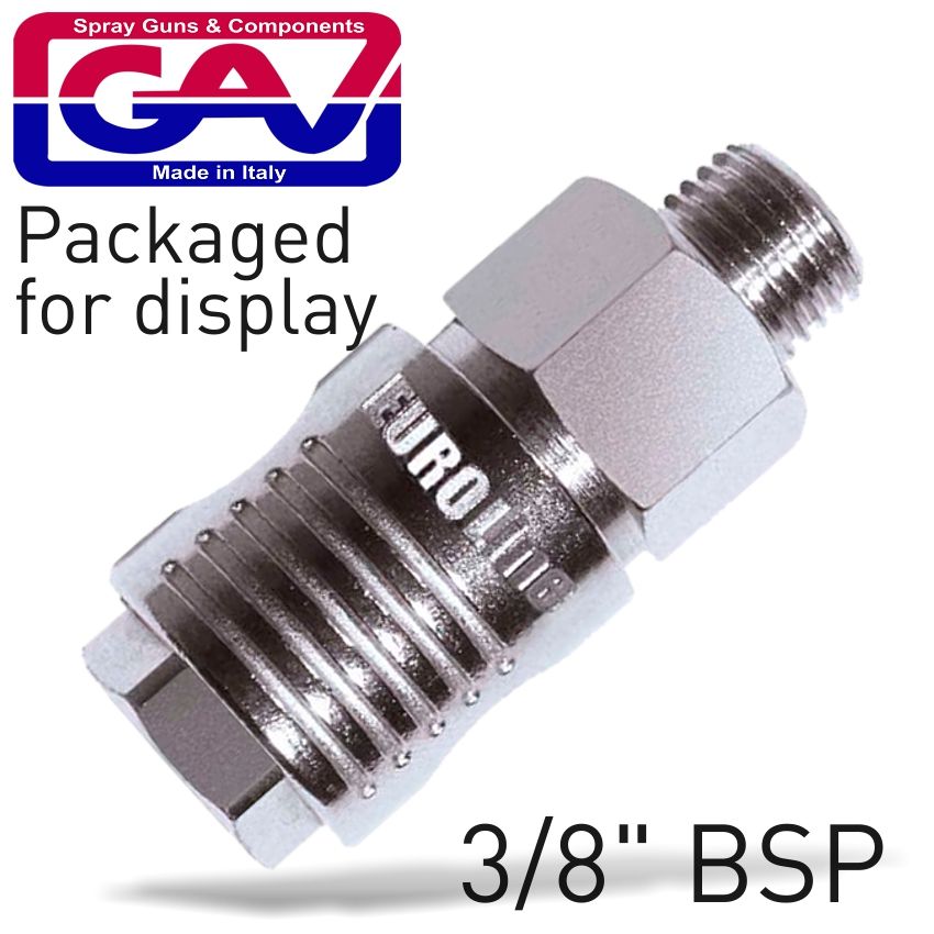 GAV Quick Coupler 3/8M Packaged