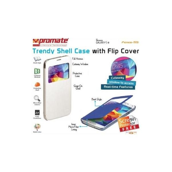 Promate Fenes S5 Bookcover with window Colour:White