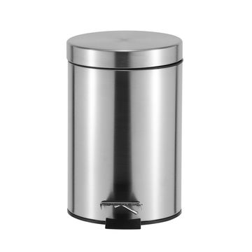 Casa Roma 3L Pedal Bin - Silver - Stainless Steel