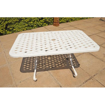 Ageless & Beautiful! Cast Aluminium Patio Table  / Garden Table / Outdoor Table - King Grape  - Rectangle (90cm x 50cm) Short