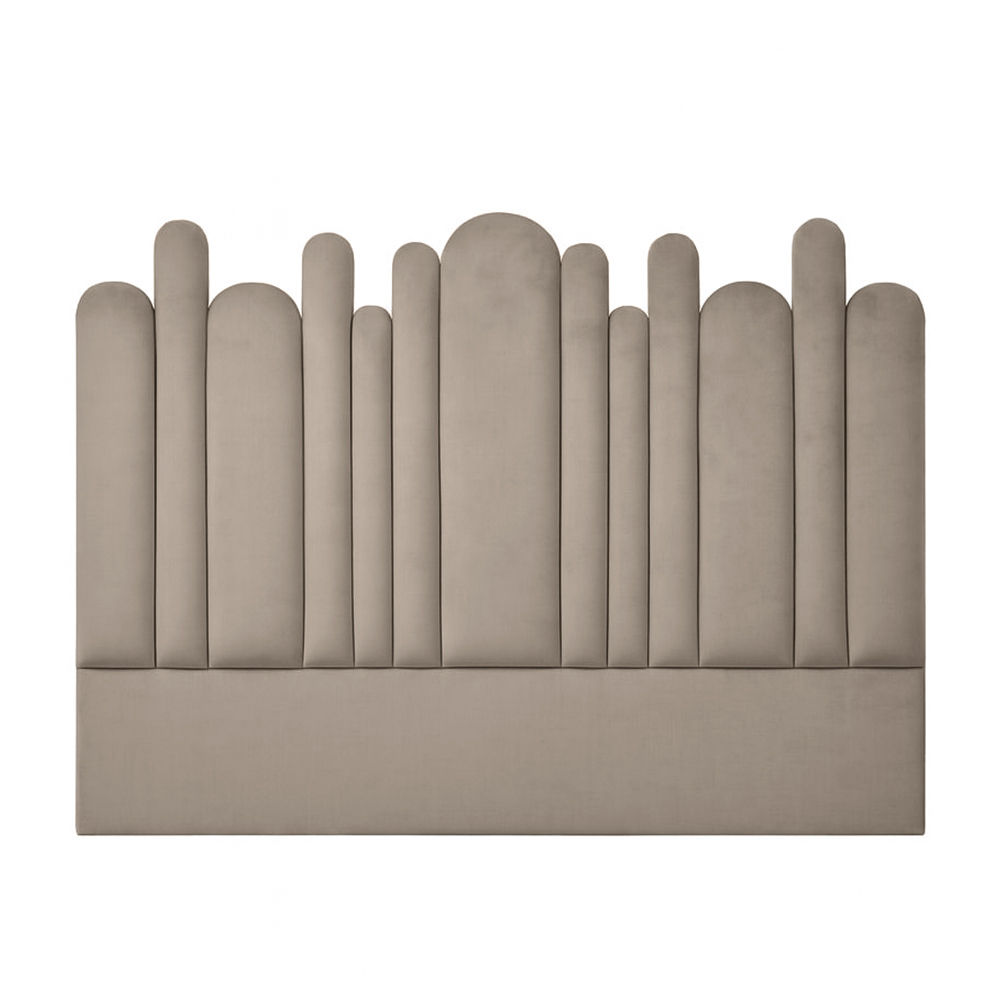 Yardley Artisty Velvet Overlap Headboard Only King Dust
