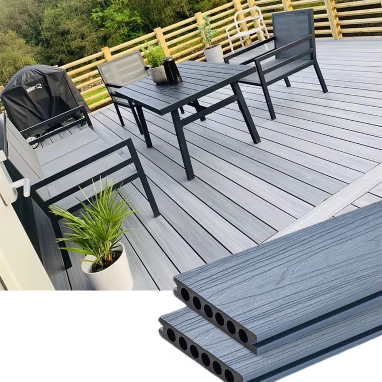 Outdoor Dining Table Set - Square Patio Table, Weather-Resistant Backyard Garden Deck Kitchen Indoor Outdoor