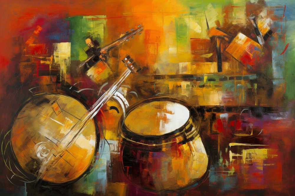 Canvas Wall Art - Cultural Rhapsody By Abstract Serenades Captivating  - A1692 - [120 x 80 cm]