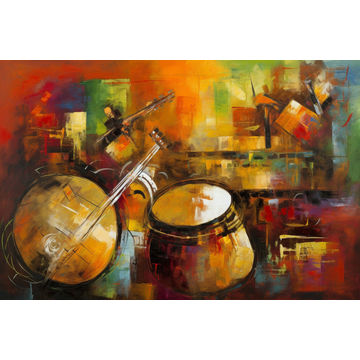 Canvas Wall Art - Cultural Rhapsody By Abstract Serenades Captivating  - A1692 - [120 x 80 cm]