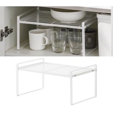 Steel Shelf Riser - white