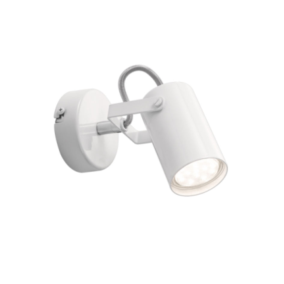 1 x 50W GU10 Wall Lamp White