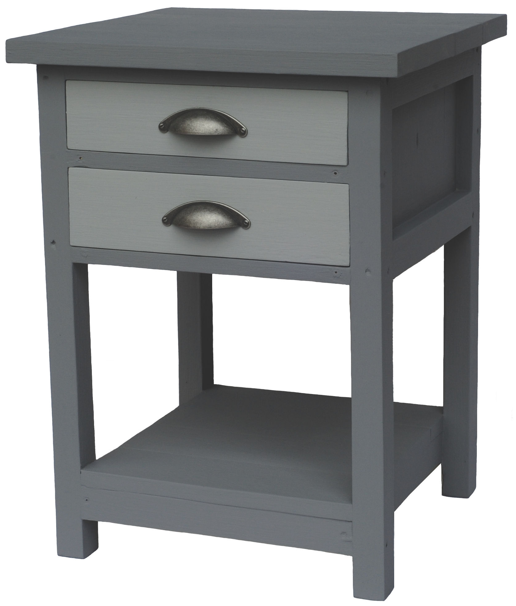 Grey 2 drawer pedestal