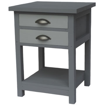 Grey 2 drawer pedestal