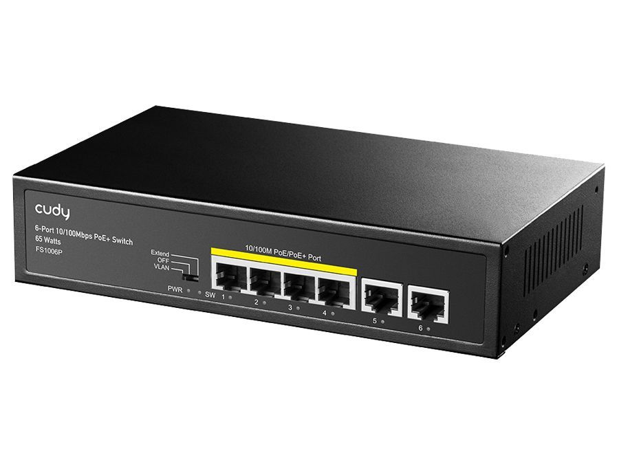 Cudy 6 Port with 4 Port PoE 60W PoE Switch | FS1006P