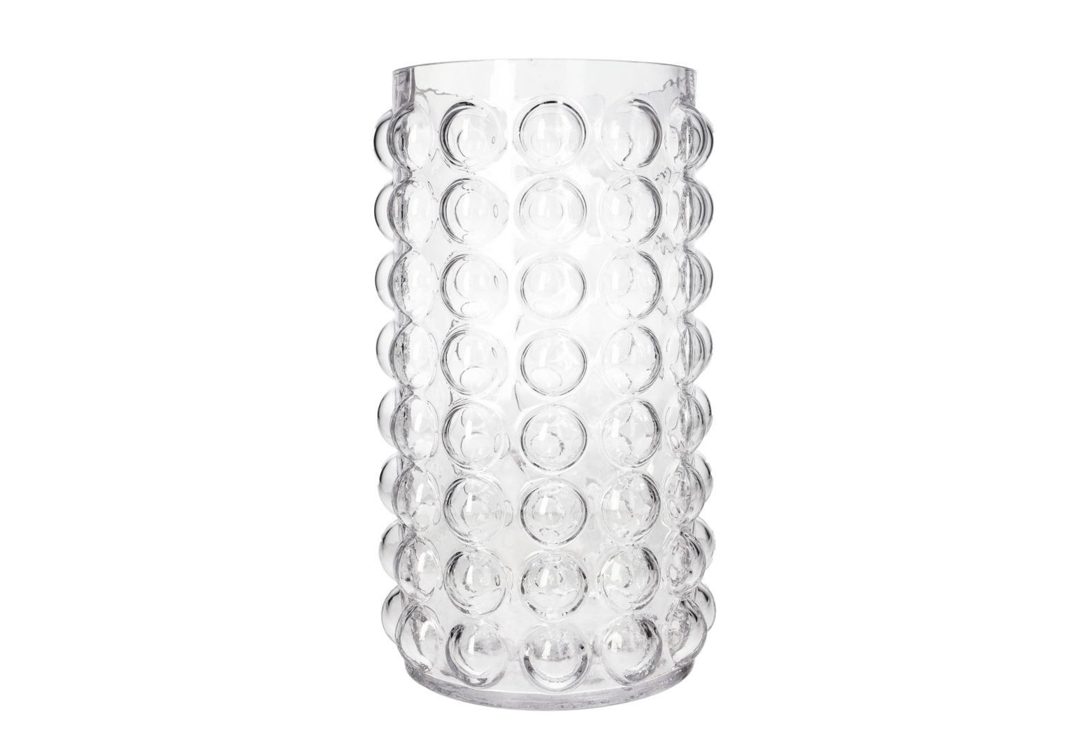 Danny Home Clear Bubble Textured Glass Vase