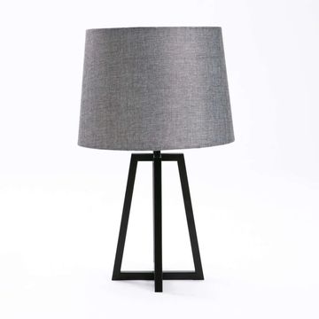 Vividitto - Gael  Black Metal Base - Grey Fabric Shade