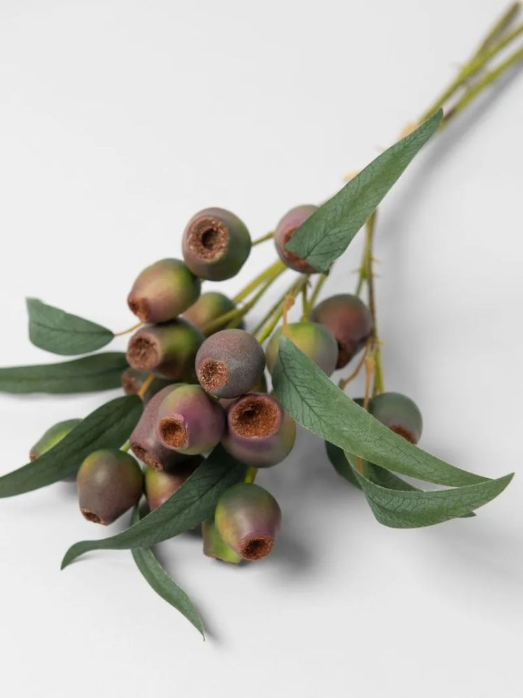 Faux Poppy Fruit Seed Bunch 55cm – Artificial Decorative Floral Stem